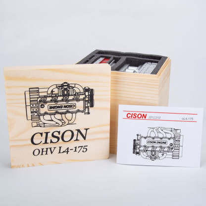 CISON L4-175 17.5cc Miniature OHV Four-cylinder Four-Stroke Engine Kits that Runs on Gas for RC Cars Ships