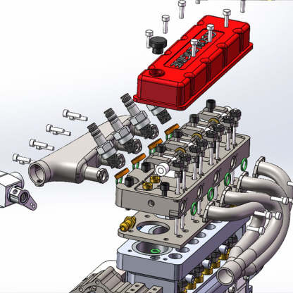 CISON L4-175 17.5cc Miniature OHV Four-cylinder Four-Stroke Engine Kits that Runs on Gas for RC Cars Ships