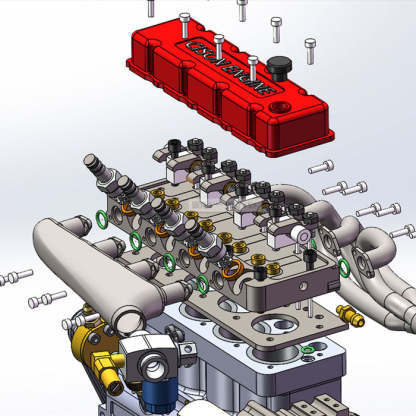 CISON L4-175 17.5cc Miniature OHV Four-cylinder Four-Stroke Engine Kits that Runs on Gas for RC Cars Ships