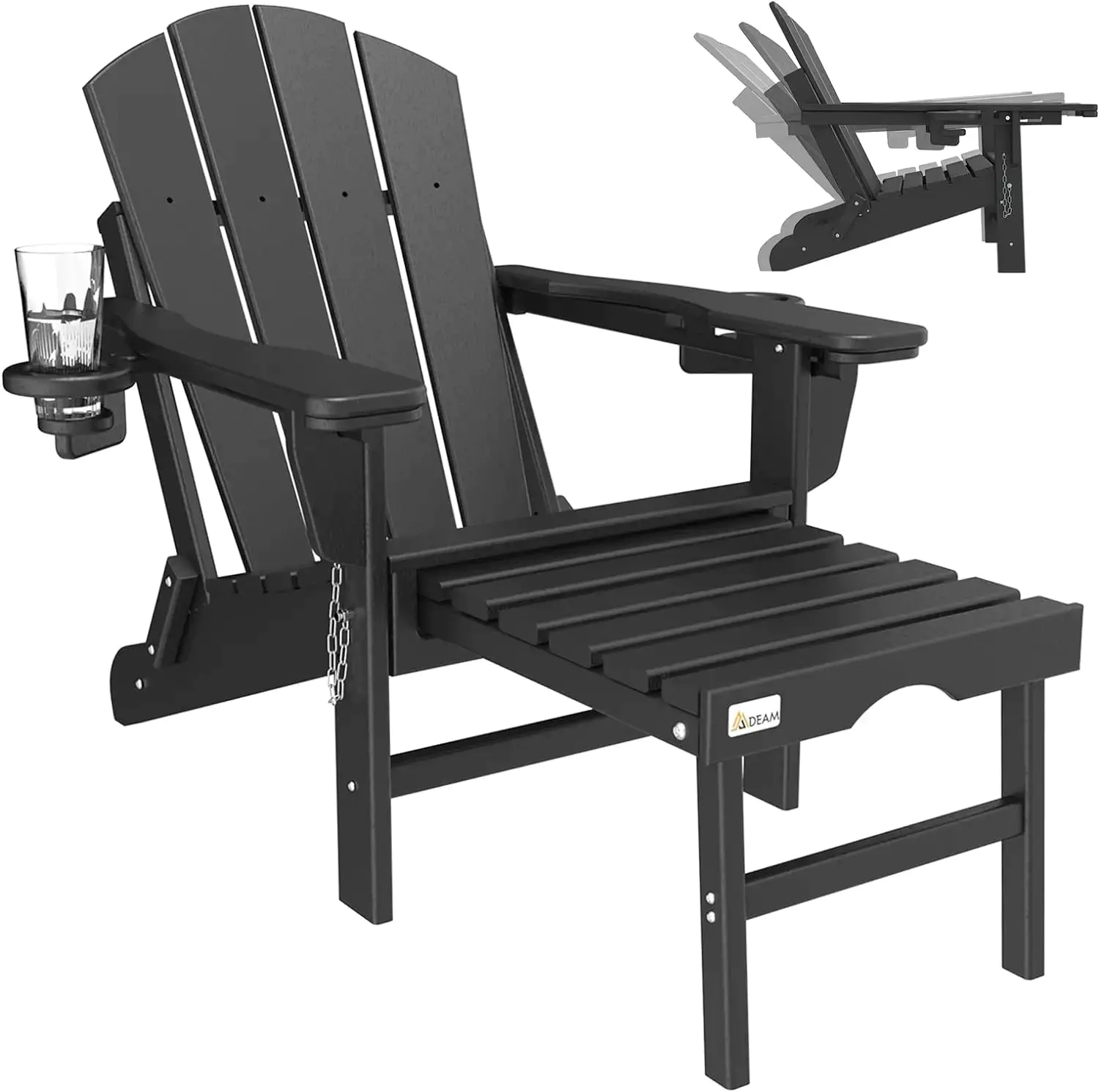 ⛱️ Mdeam Folding Outdoor Adirondack Chairs Weather Resistant for Patio