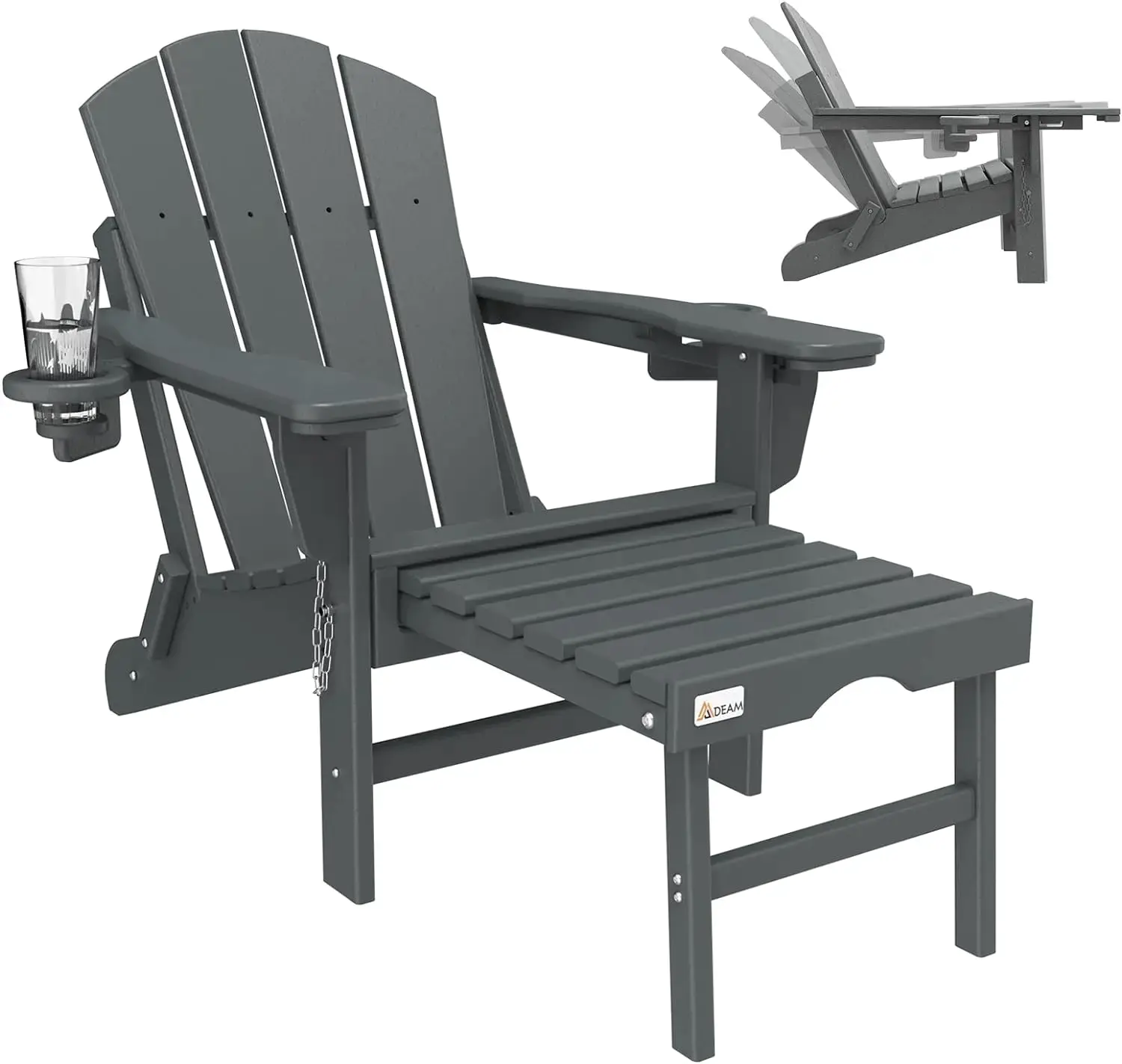 ⛱️ Mdeam Folding Outdoor Adirondack Chairs Weather Resistant for Patio