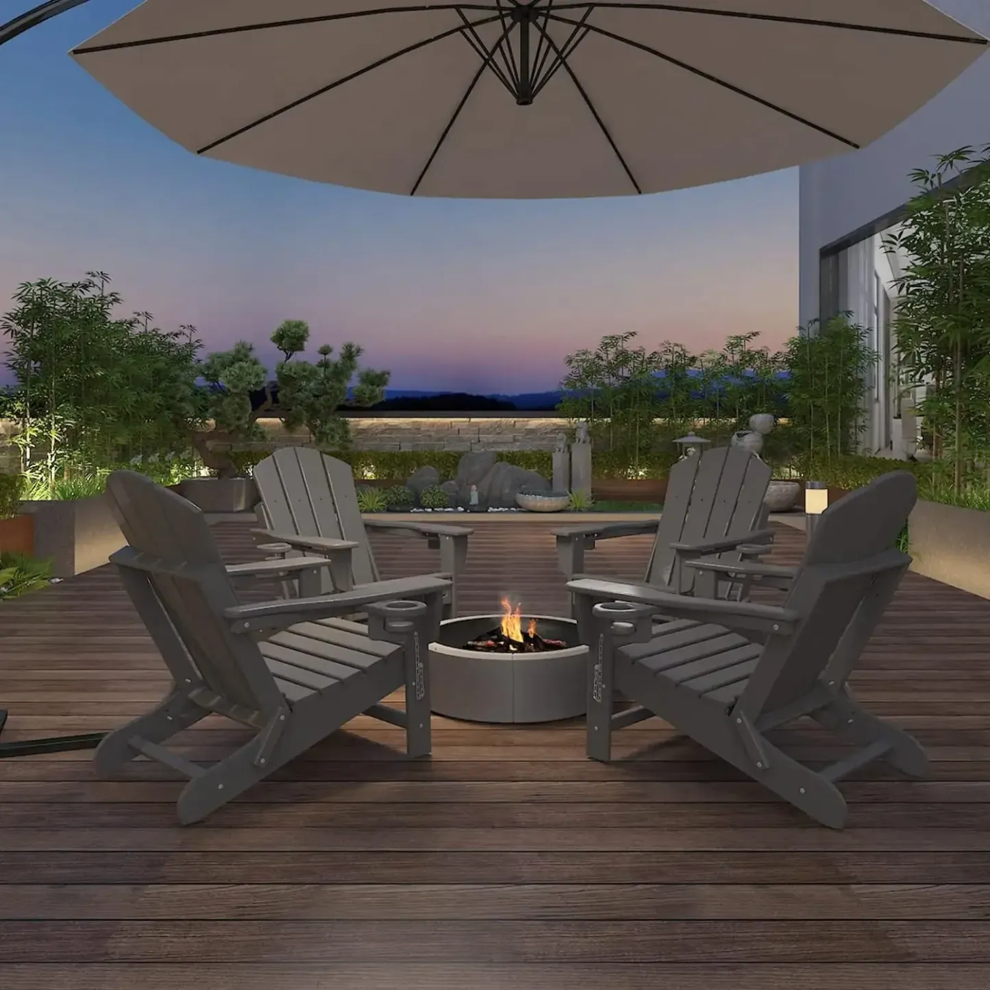 ⛱️ Mdeam Folding Outdoor Adirondack Chairs Weather Resistant for Patio