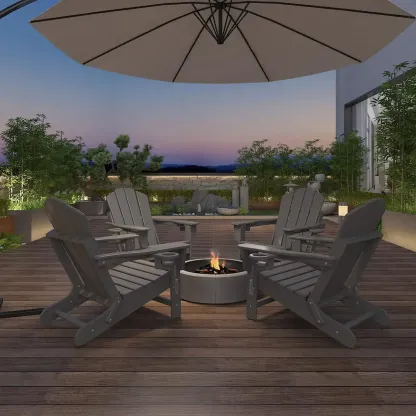 ⛱️ Mdeam Folding Outdoor Adirondack Chairs Weather Resistant for Patio