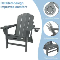 ⛱️ Mdeam Folding Outdoor Adirondack Chairs Weather Resistant for Patio