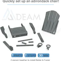 ⛱️ Mdeam Folding Outdoor Adirondack Chairs Weather Resistant for Patio