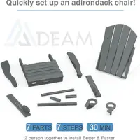 ⛱️ Mdeam Folding Outdoor Adirondack Chairs Weather Resistant for Patio