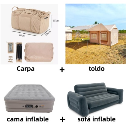 🎉⚡Hot Sale⚡Waterproof Light Weight Oxford Cloth Automatic Inflatable Tent With Camping Equipment