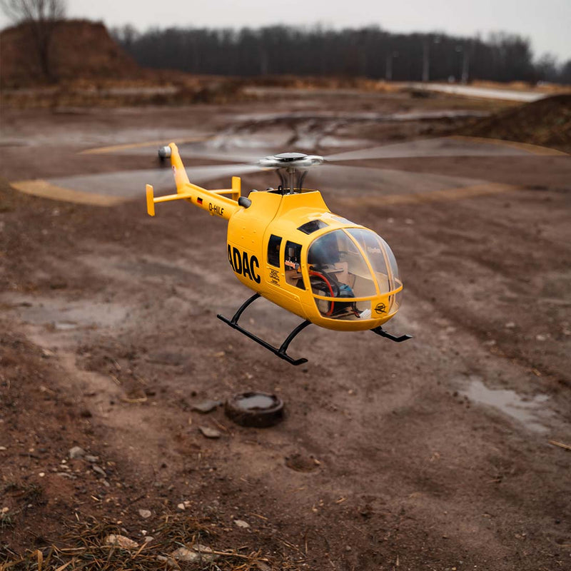 🛩️FLYWING BO105 470 Size Scale GPS Heli Drone 2.4G 6CH Big Military RC Helicopter With H1 Flight Controller