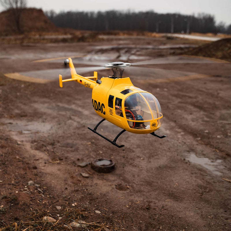 🛩️FLYWING BO105 470 Size Scale GPS Heli Drone 2.4G 6CH Big Military RC Helicopter With H1 Flight Controller