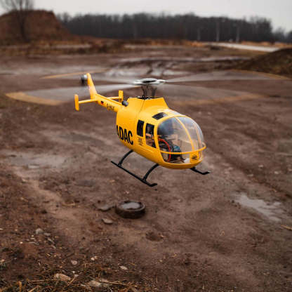🛩️FLYWING BO105 470 Size Scale GPS Heli Drone 2.4G 6CH Big Military RC Helicopter With H1 Flight Controller