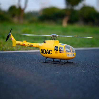 🛩️FLYWING BO105 470 Size Scale GPS Heli Drone 2.4G 6CH Big Military RC Helicopter With H1 Flight Controller