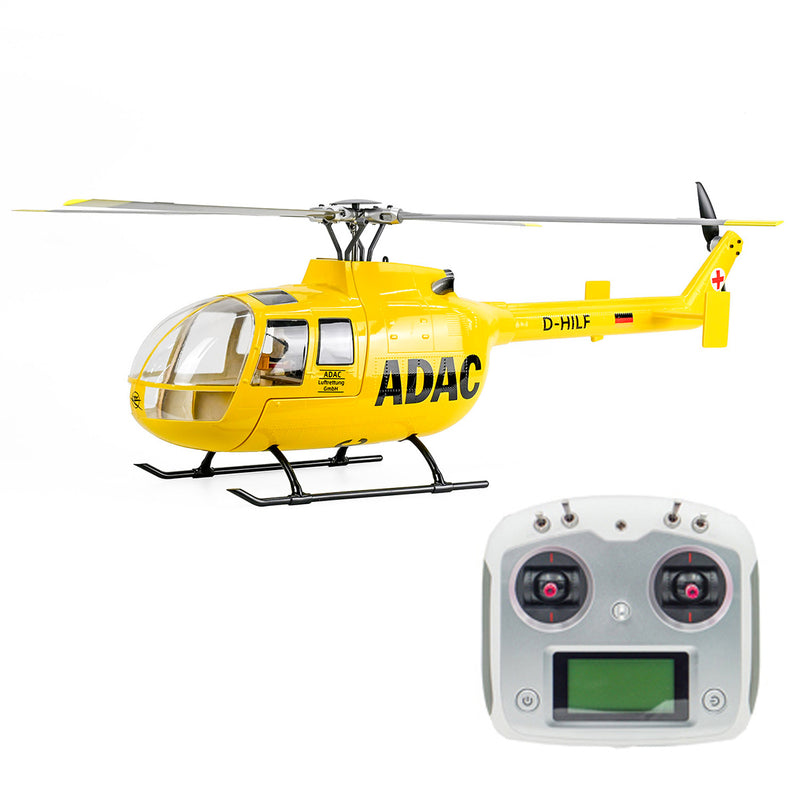 🛩️FLYWING BO105 470 Size Scale GPS Heli Drone 2.4G 6CH Big Military RC Helicopter With H1 Flight Controller