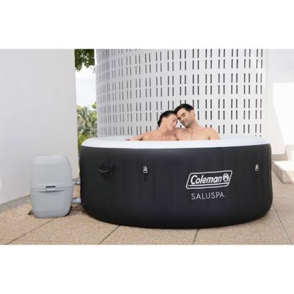 Inflatable Tub Round Portable Outdoor Spa with 20 Soothing Air Nozzles and Cover