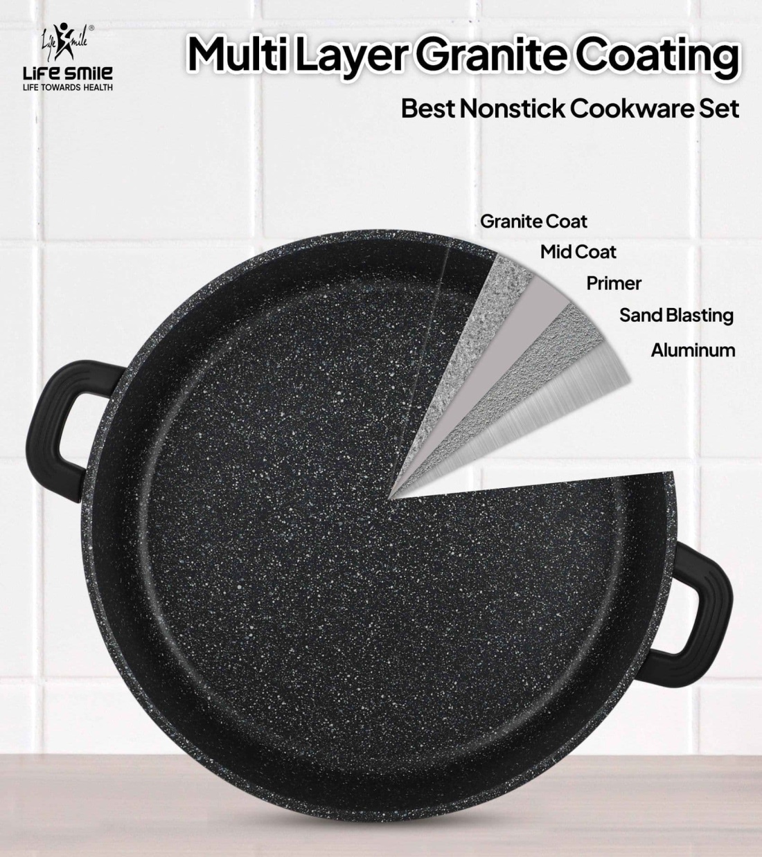 Cookware Set 29 pieces with Multiple Layer Granite Coating