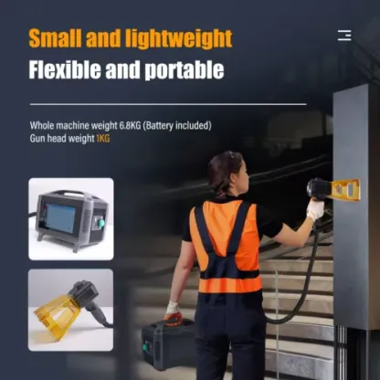 20W 30W Handheld Portable Fiber Laser Marking Etching Engraving Machine Engraver