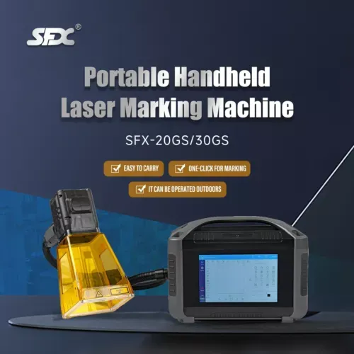 20W 30W Handheld Portable Fiber Laser Marking Etching Engraving Machine Engraver