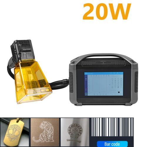 20W 30W Handheld Portable Fiber Laser Marking Etching Engraving Machine Engraver