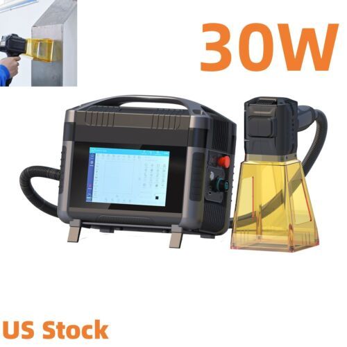 20W 30W Handheld Portable Fiber Laser Marking Etching Engraving Machine Engraver