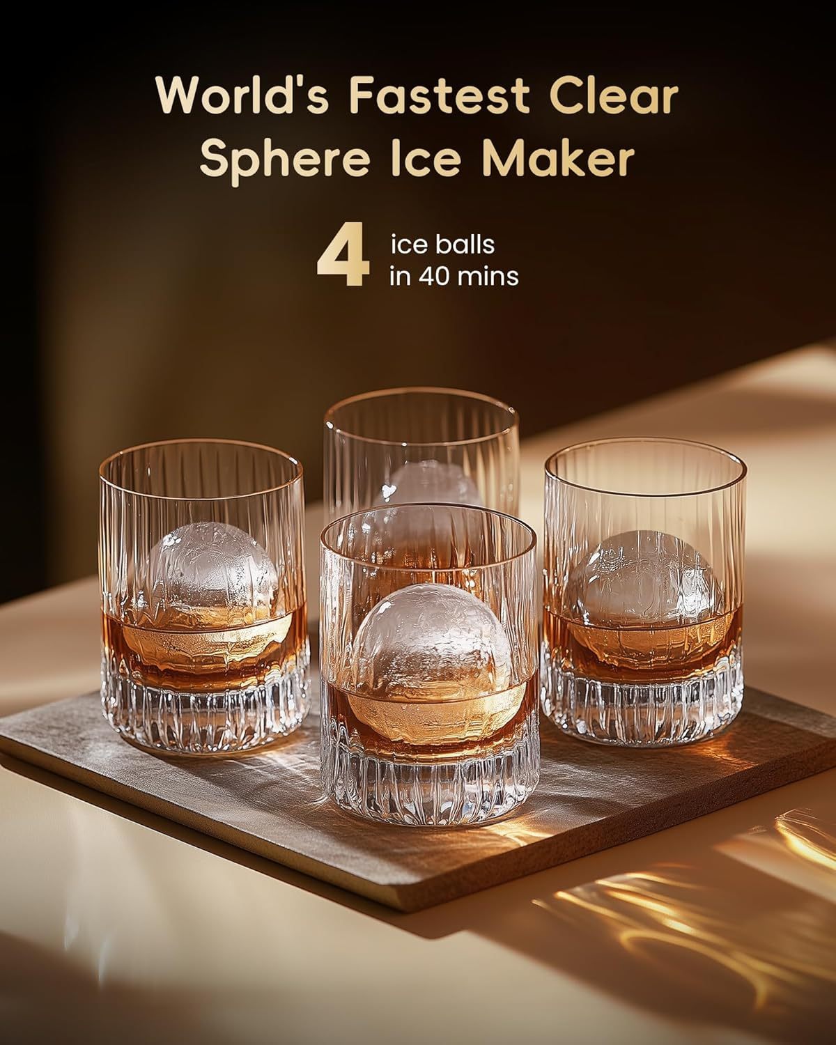 2" Clear Ice Ball Maker with CrystalFlux Technology