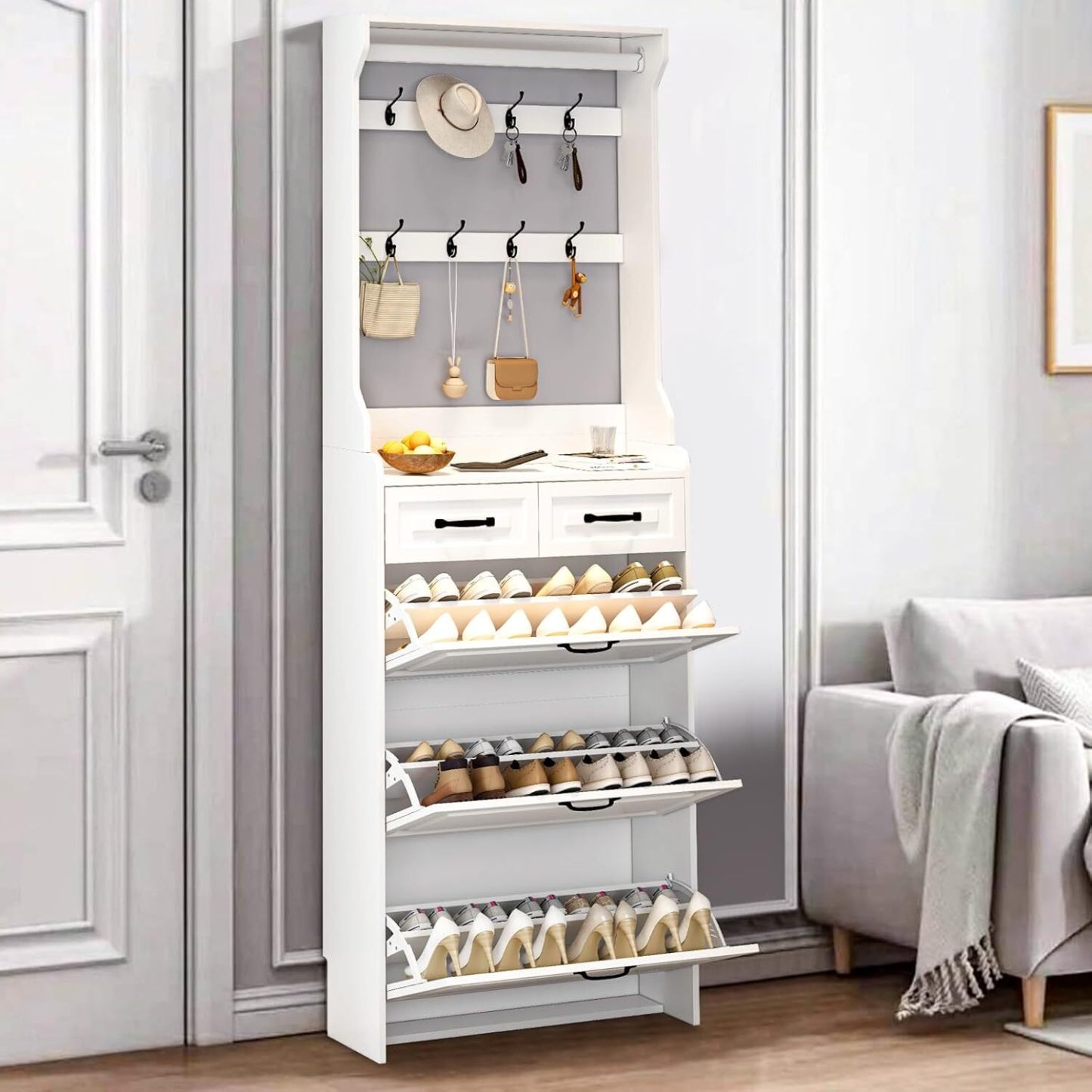 👞✨ Elegant and Space-Saving Entrance Shoe Cabinet!