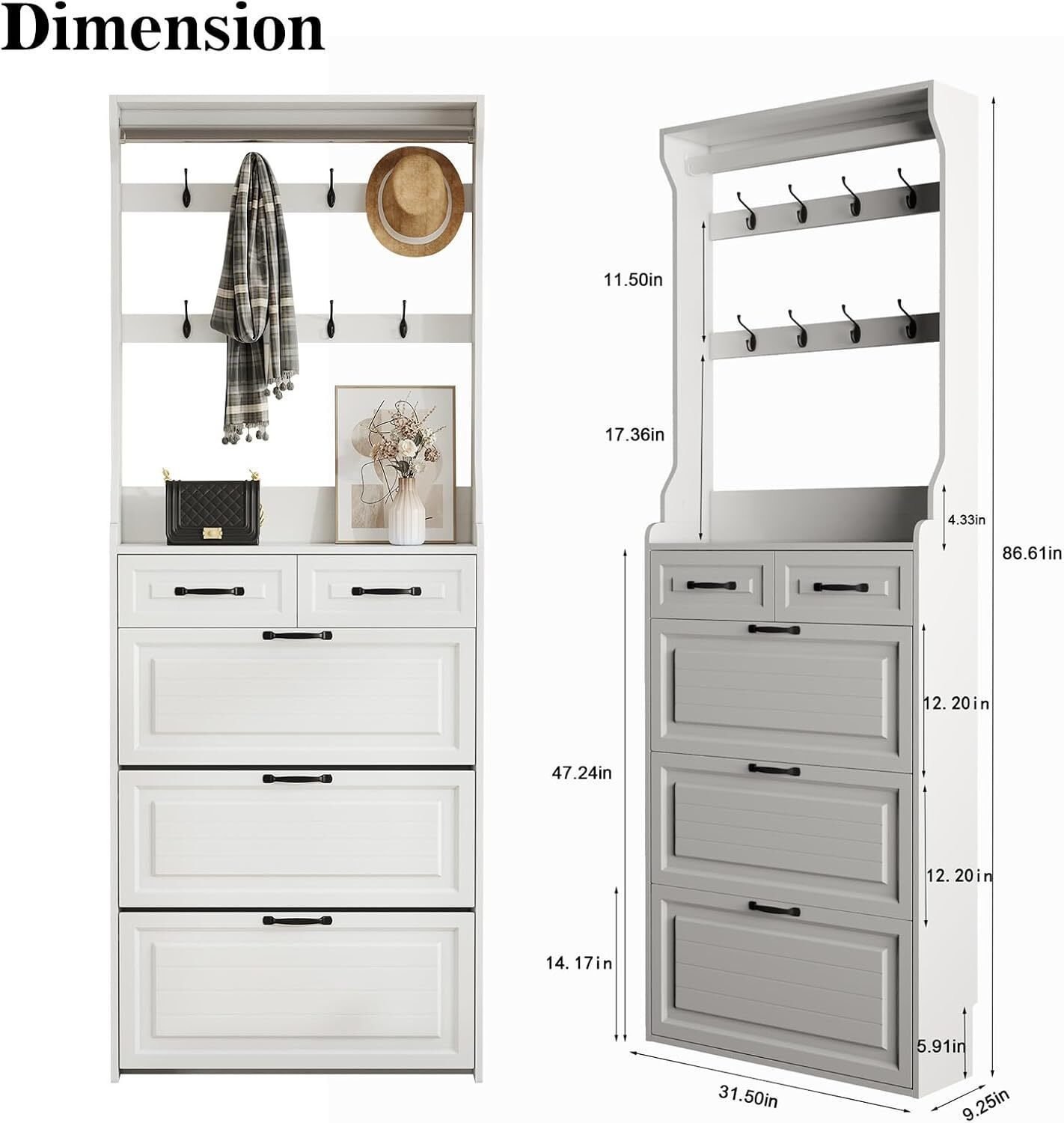 👞✨ Elegant and Space-Saving Entrance Shoe Cabinet!