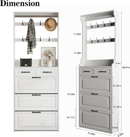 👞✨ Elegant and Space-Saving Entrance Shoe Cabinet! 