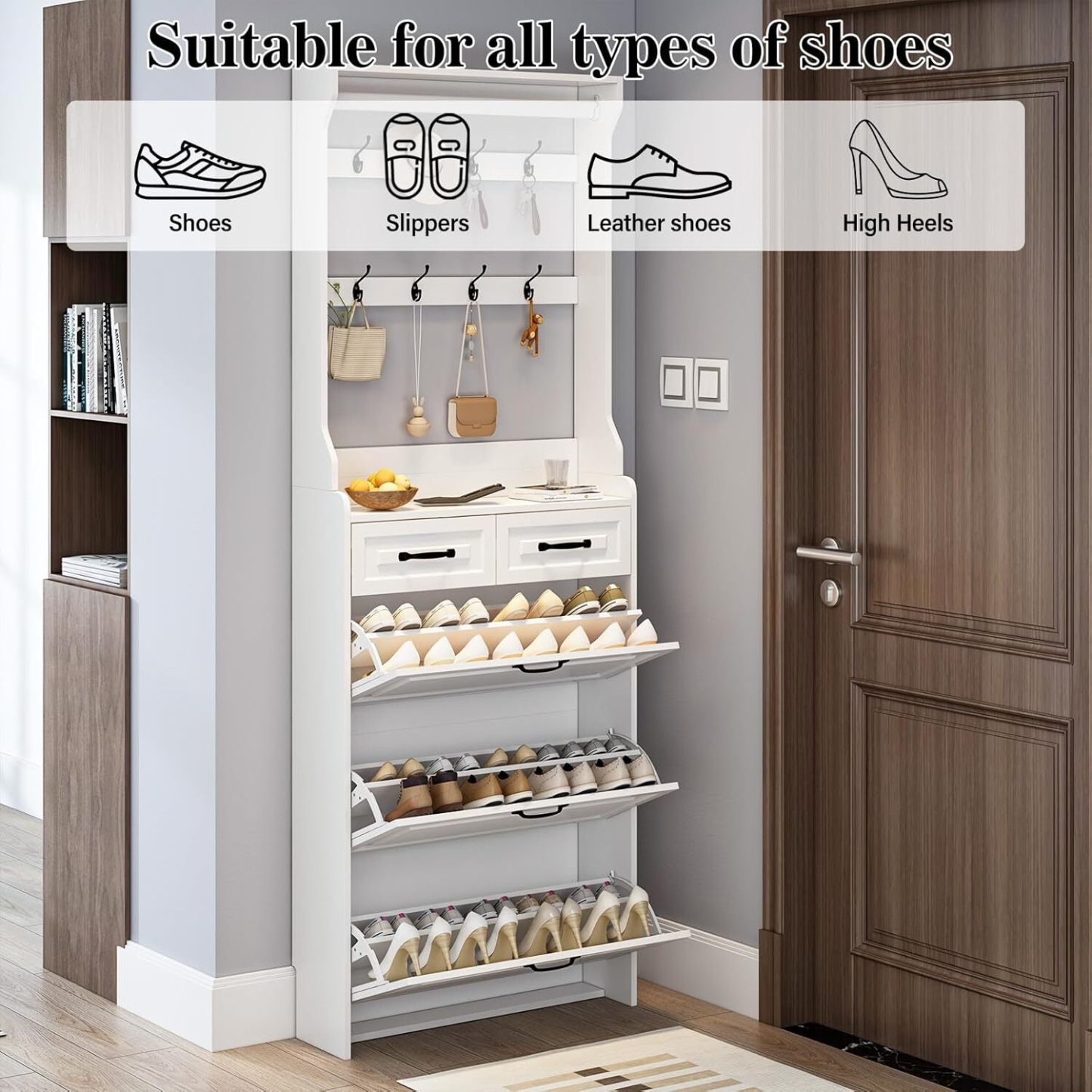 👞✨ Elegant and Space-Saving Entrance Shoe Cabinet!