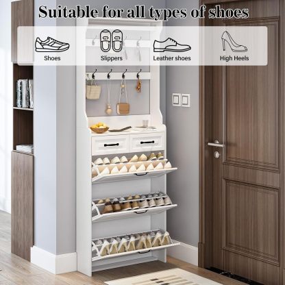 👞✨ Elegant and Space-Saving Entrance Shoe Cabinet! 