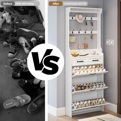 👞✨ Elegant and Space-Saving Entrance Shoe Cabinet! 