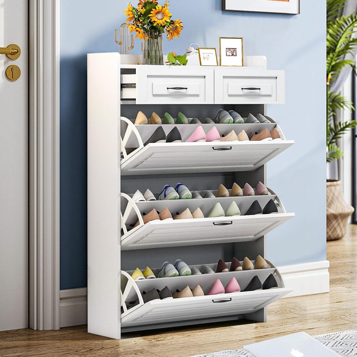 👞✨ Elegant and Space-Saving Entrance Shoe Cabinet!