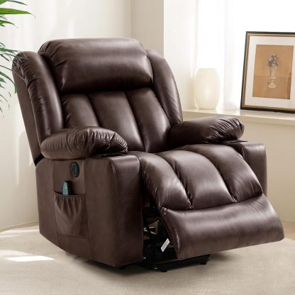 Oversized Electric Recliner Chair with Massage and Heat