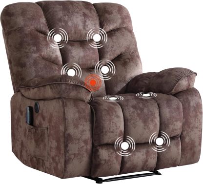 Oversized Electric Recliner Chair with Massage and Heat