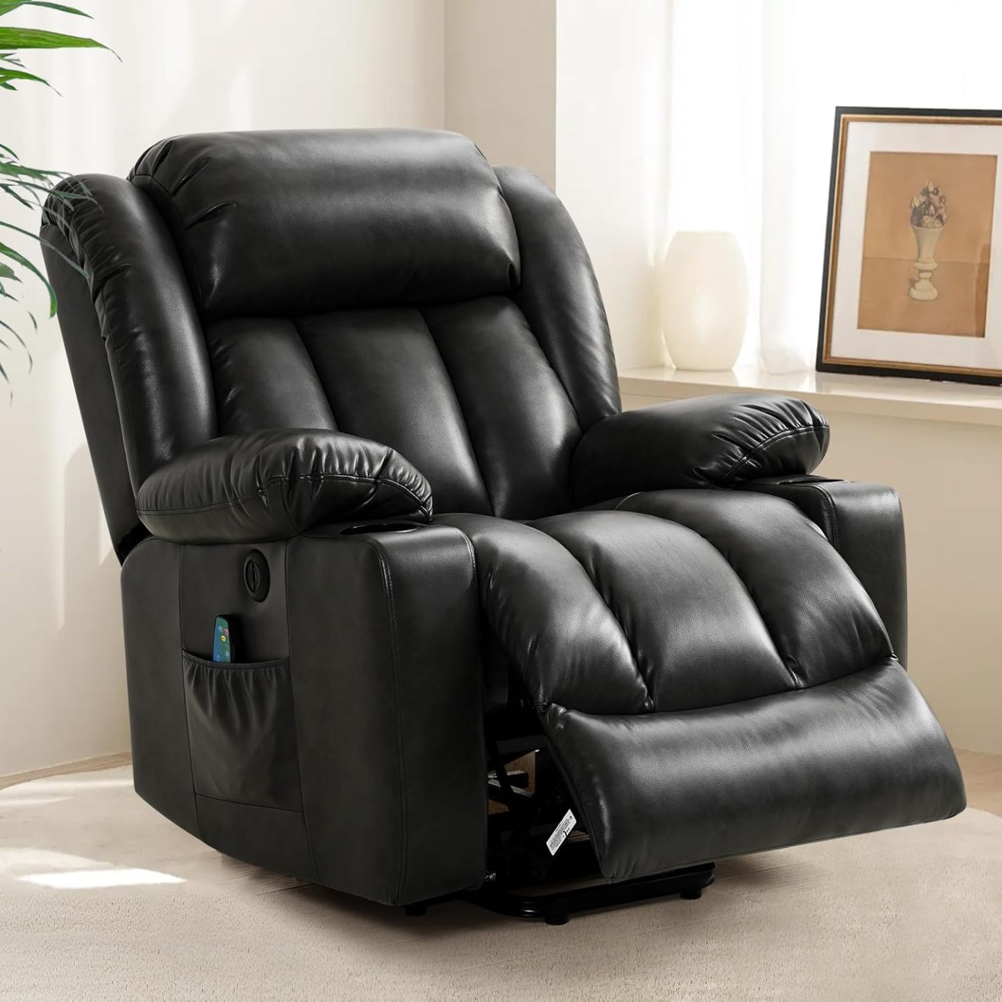 Oversized Electric Recliner Chair with Massage and Heat