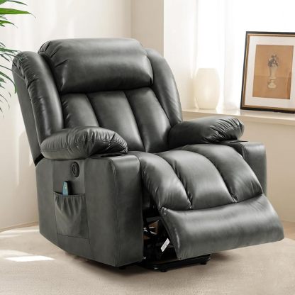 Oversized Electric Recliner Chair with Massage and Heat