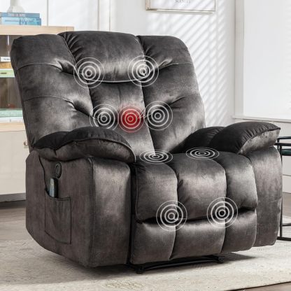 Oversized Electric Recliner Chair with Massage and Heat