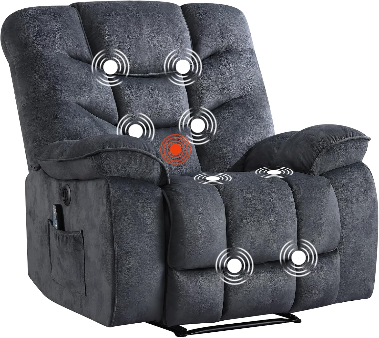 Oversized Electric Recliner Chair with Massage and Heat