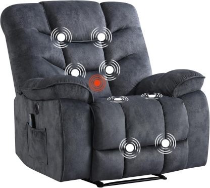 Oversized Electric Recliner Chair with Massage and Heat
