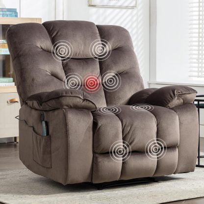 Oversized Electric Recliner Chair with Massage and Heat