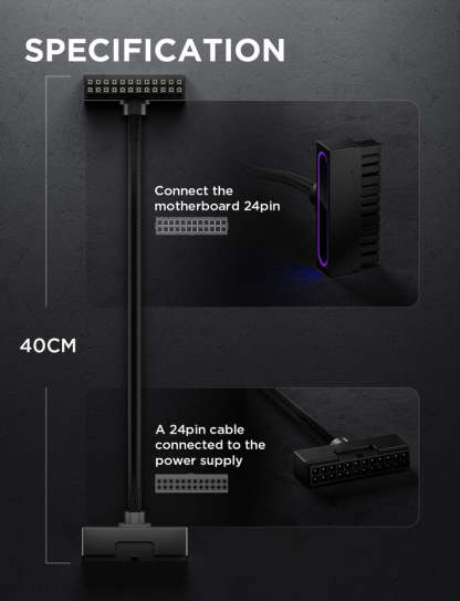 Hydrus-24PIN ARGB PSU Extension Cable (Only 200 pieces for pre-sale, limited)