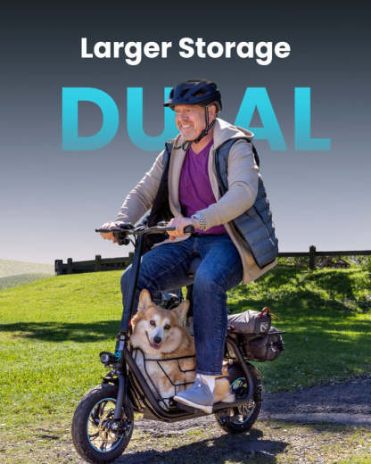 800W(Peak) Electric Scooter with Removeable Front And Back Basket