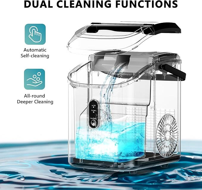 🔥HOT SALE🧊Nugget Ice Maker Countertop with Handle 