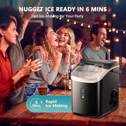 🔥HOT SALE🧊Nugget Ice Maker Countertop with Handle 