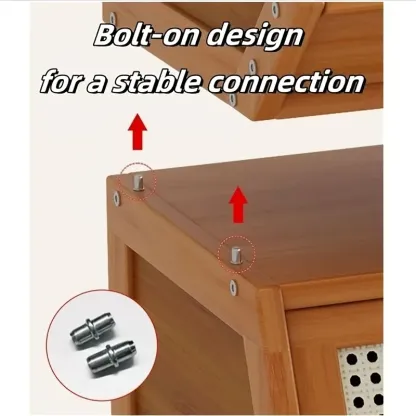 DIY Bamboo Bookshelve, 30cm Deep Bookshelf, ABS Engineering Plastic Flip Bookcase with Dustproof Back Panel, Display Cabinet for Corridor, Living Room and Bedroom