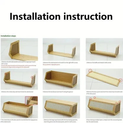 DIY Bamboo Bookshelve, 30cm Deep Bookshelf, ABS Engineering Plastic Flip Bookcase with Dustproof Back Panel, Display Cabinet for Corridor, Living Room and Bedroom
