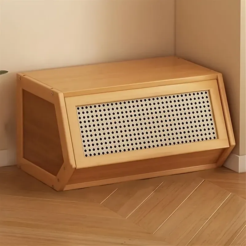 DIY Bamboo Bookshelve, 30cm Deep Bookshelf, ABS Engineering Plastic Flip Bookcase with Dustproof Back Panel, Display Cabinet for Corridor, Living Room and Bedroom