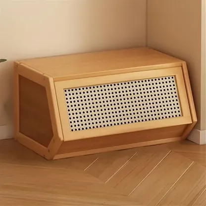 DIY Bamboo Bookshelve, 30cm Deep Bookshelf, ABS Engineering Plastic Flip Bookcase with Dustproof Back Panel, Display Cabinet for Corridor, Living Room and Bedroom