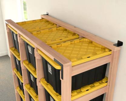 DIY 27 Gallon Tote Storage Rack Plans for 15 Totes