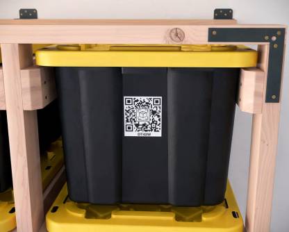 DIY 27 Gallon Tote Storage Rack Plans for 15 Totes