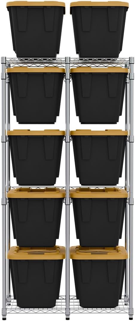 DIY 27 Gallon Tote Storage Rack Plans for 15 Totes