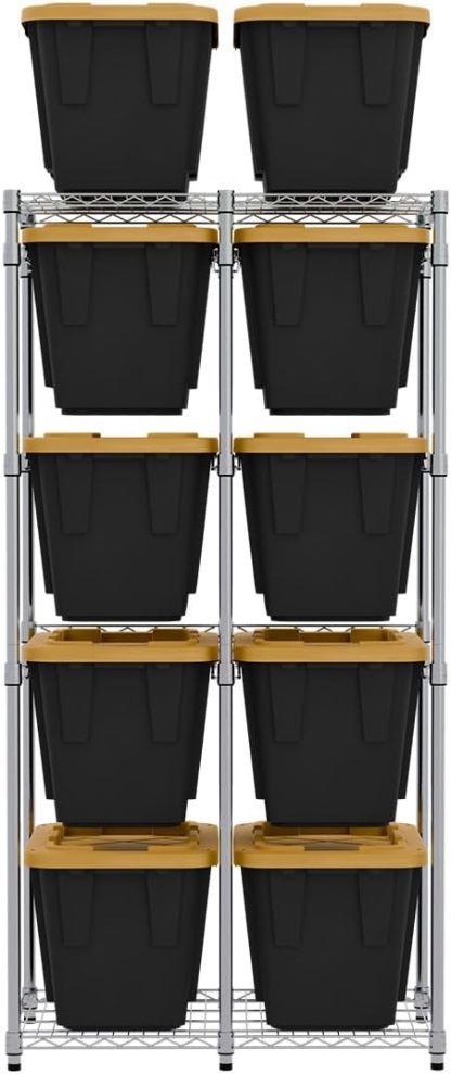 DIY 27 Gallon Tote Storage Rack Plans for 15 Totes